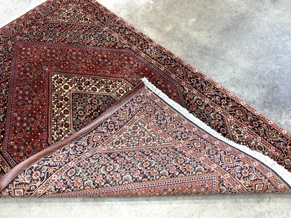 3'8"x5'8" Hand-Knotted 100% Wool Bidjare Carpet - Area Rug