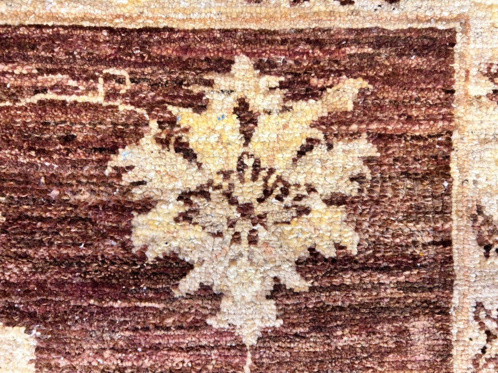 6'7"x9'5" Hand-Knotted 100% Wool Pile Pishawar Oushak Carpet - Area Rug