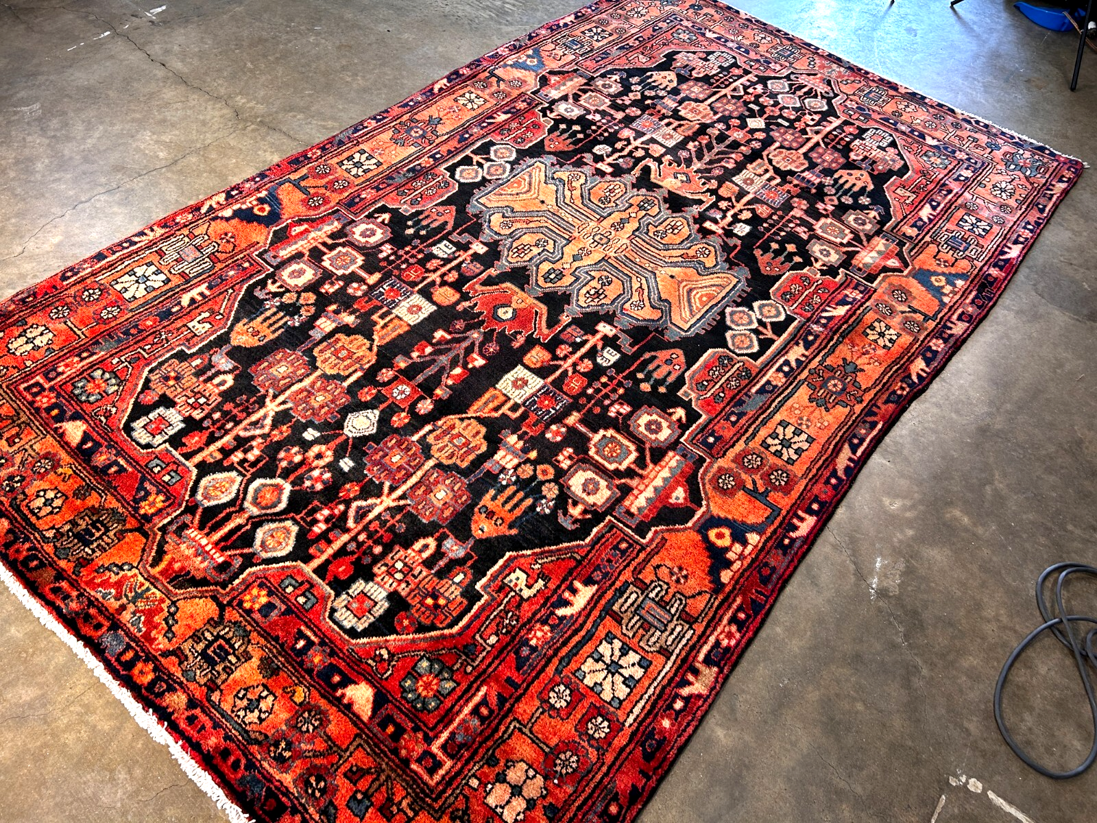 5'4" x 9'3" Hand-Knotted 100% Wool Pile Nahavande Area Rug - Carpet