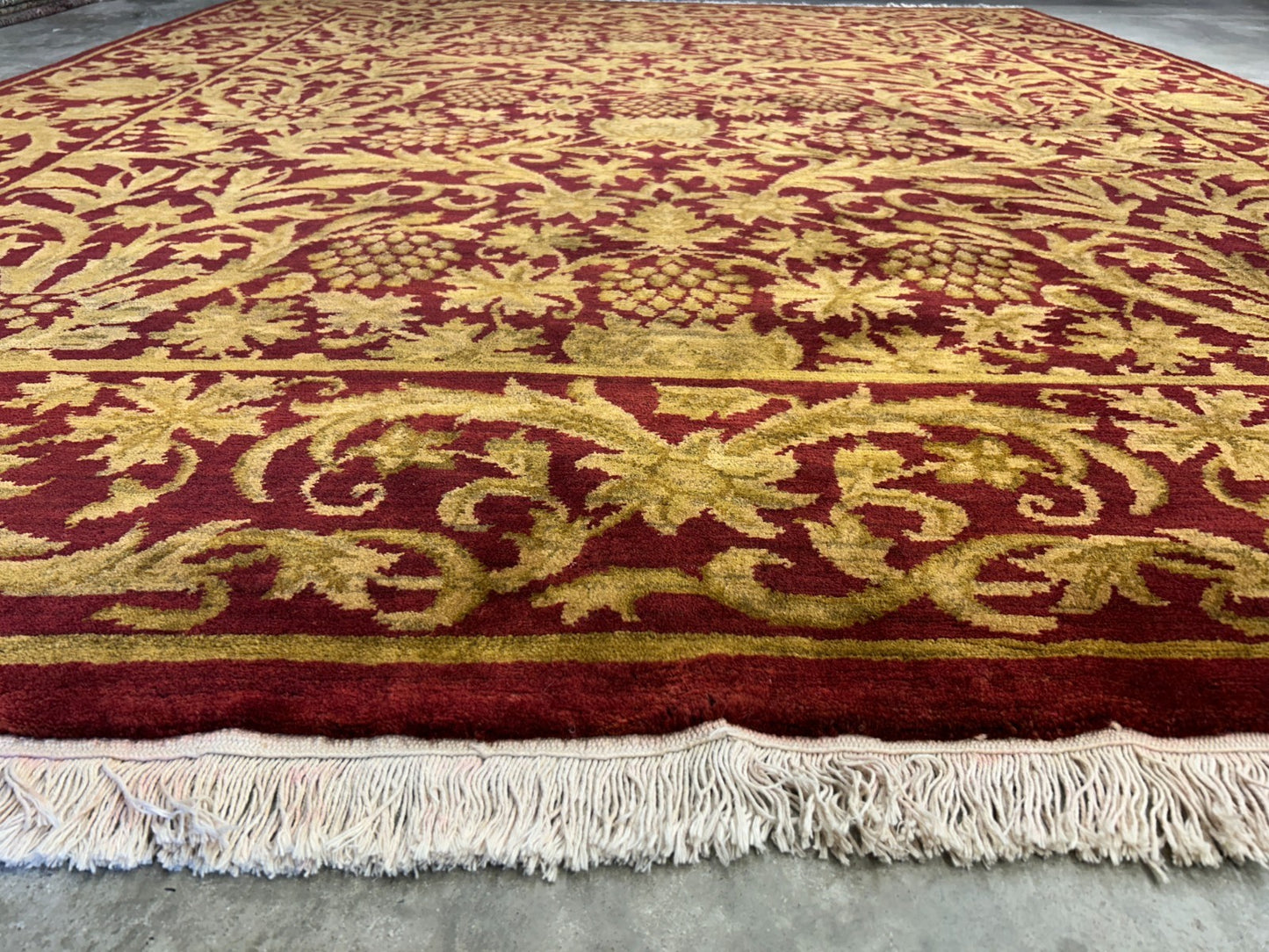 8'x10' Hand-Knotted 100% Wool Pile All-Over Area Rug - Carpet
