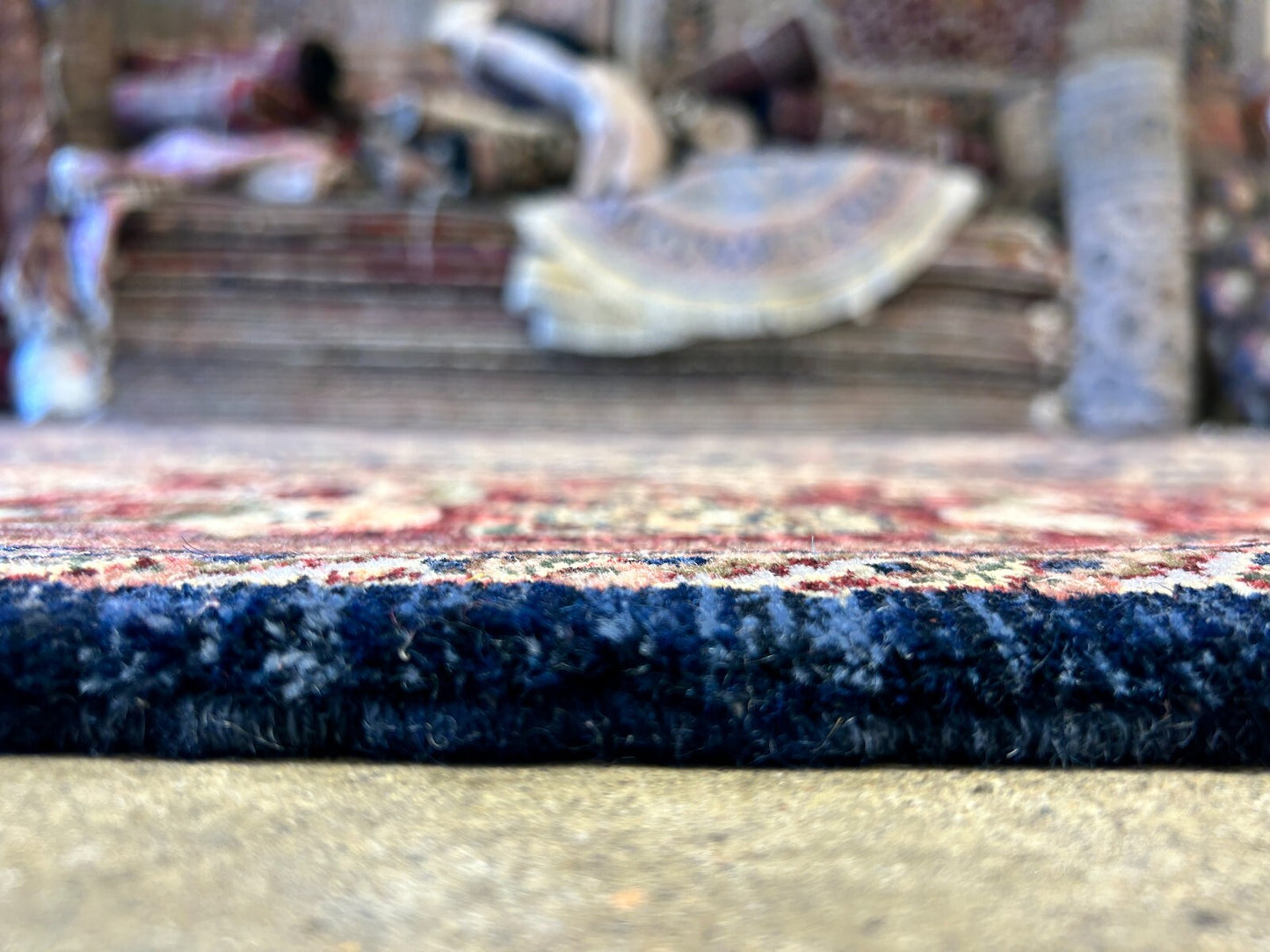 9'x12'2" Hand-Knotted 100% Wool Pile Oriental Rug