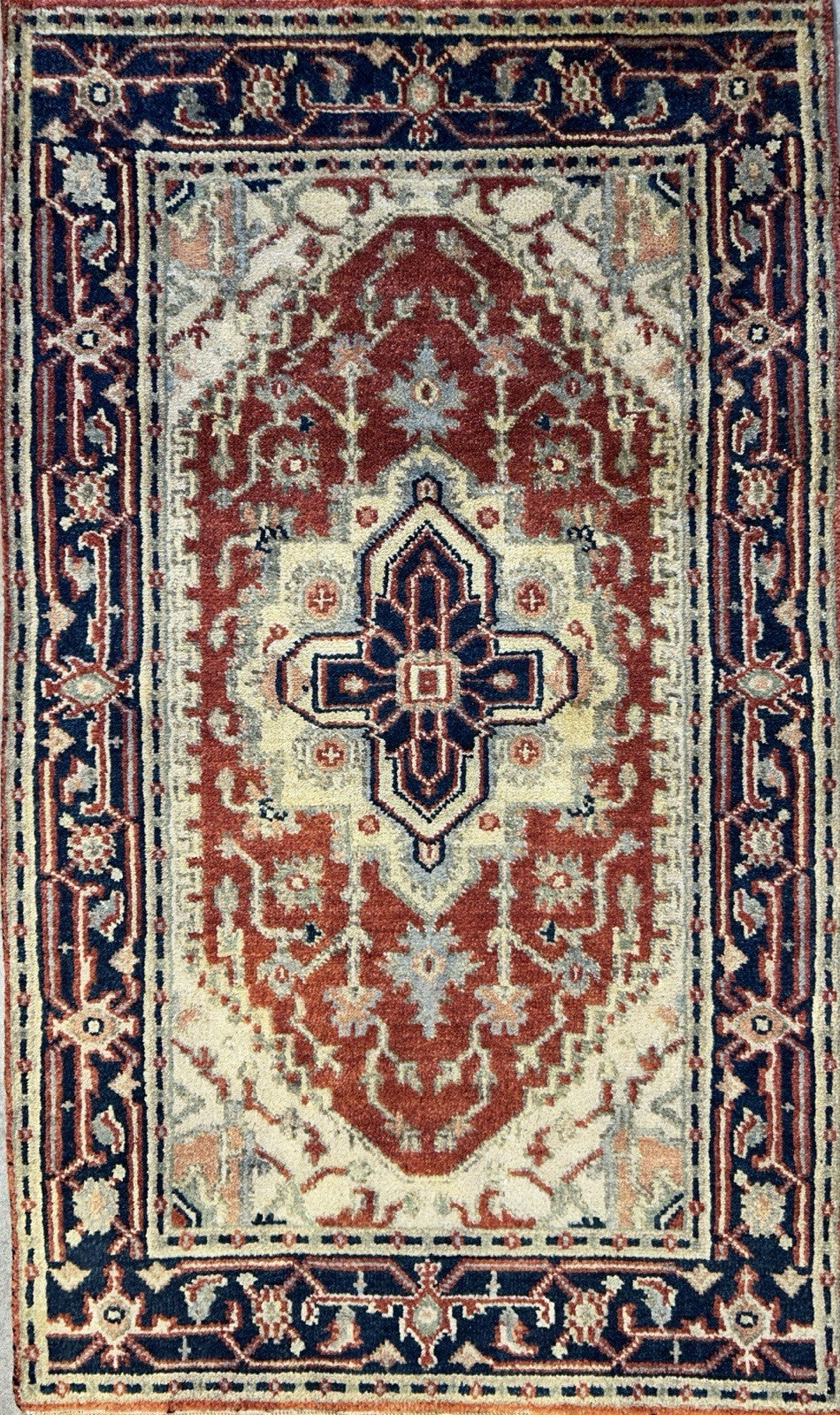 3’1"x5’1" Hand-Knotted 100% Wool Indoserapi Area Rug - Carpet