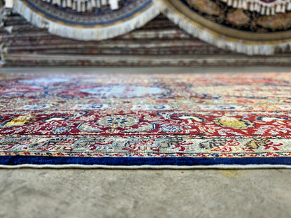 3'x4'5" Exquisite Fine Hand-Knotted 100% Silk Hereke Area Rug