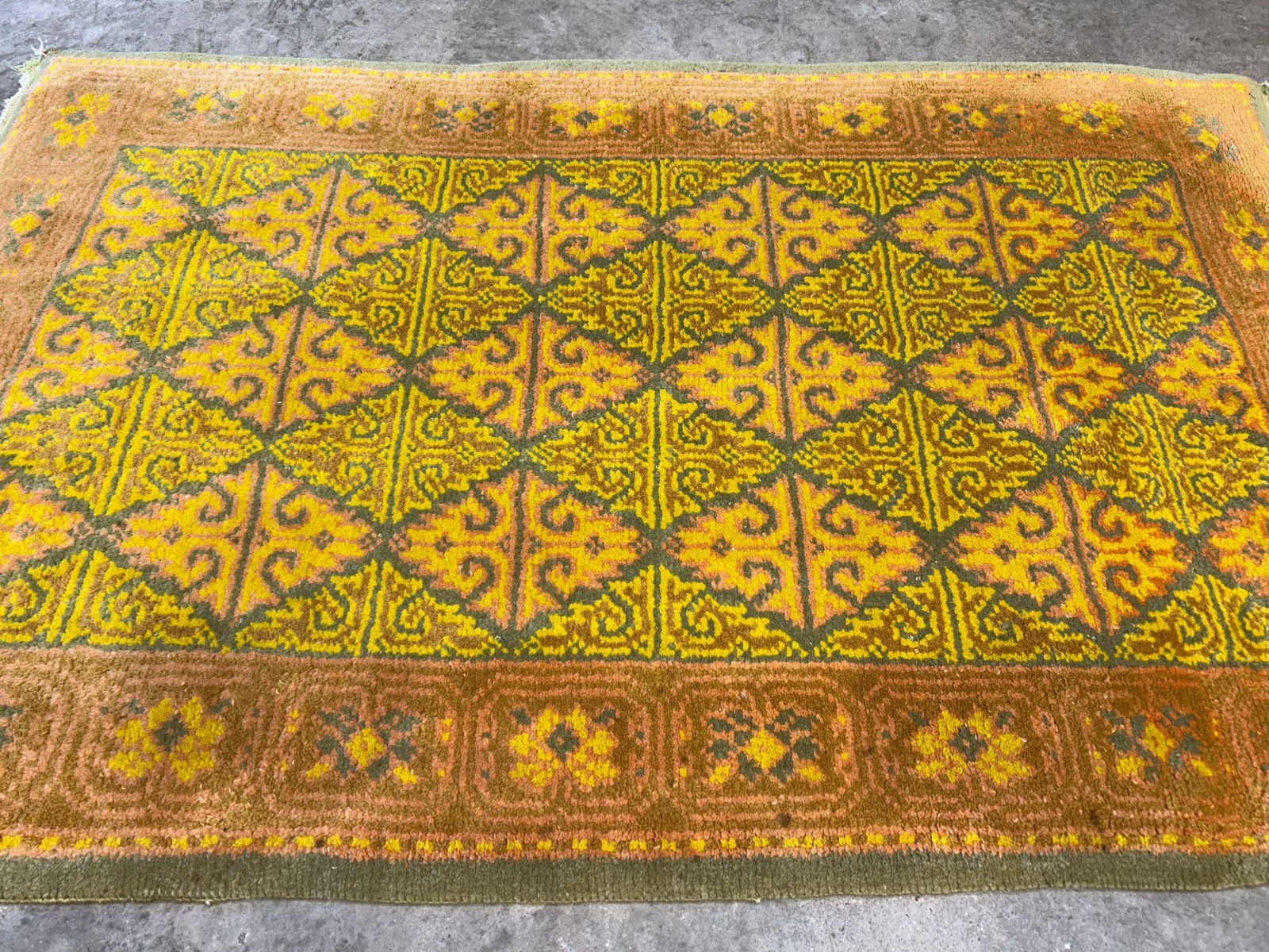 2'9"x4'2" Hand-Knotted 100% Wool Pile Oriental Area Rug - Carpet