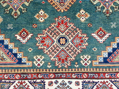 7'x10' Hand-Knotted 100% Wool Carpet - Fine Kazak Area Rug