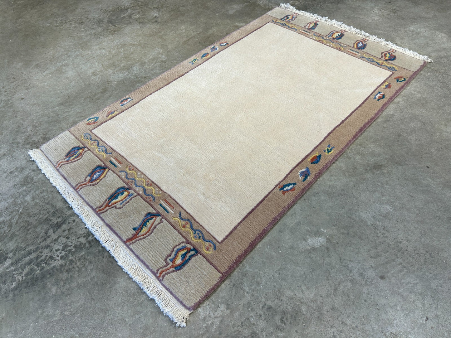 3'x5'3" Hand-Knotted 100% Wool Pile Nepali Area Rug - Carpet