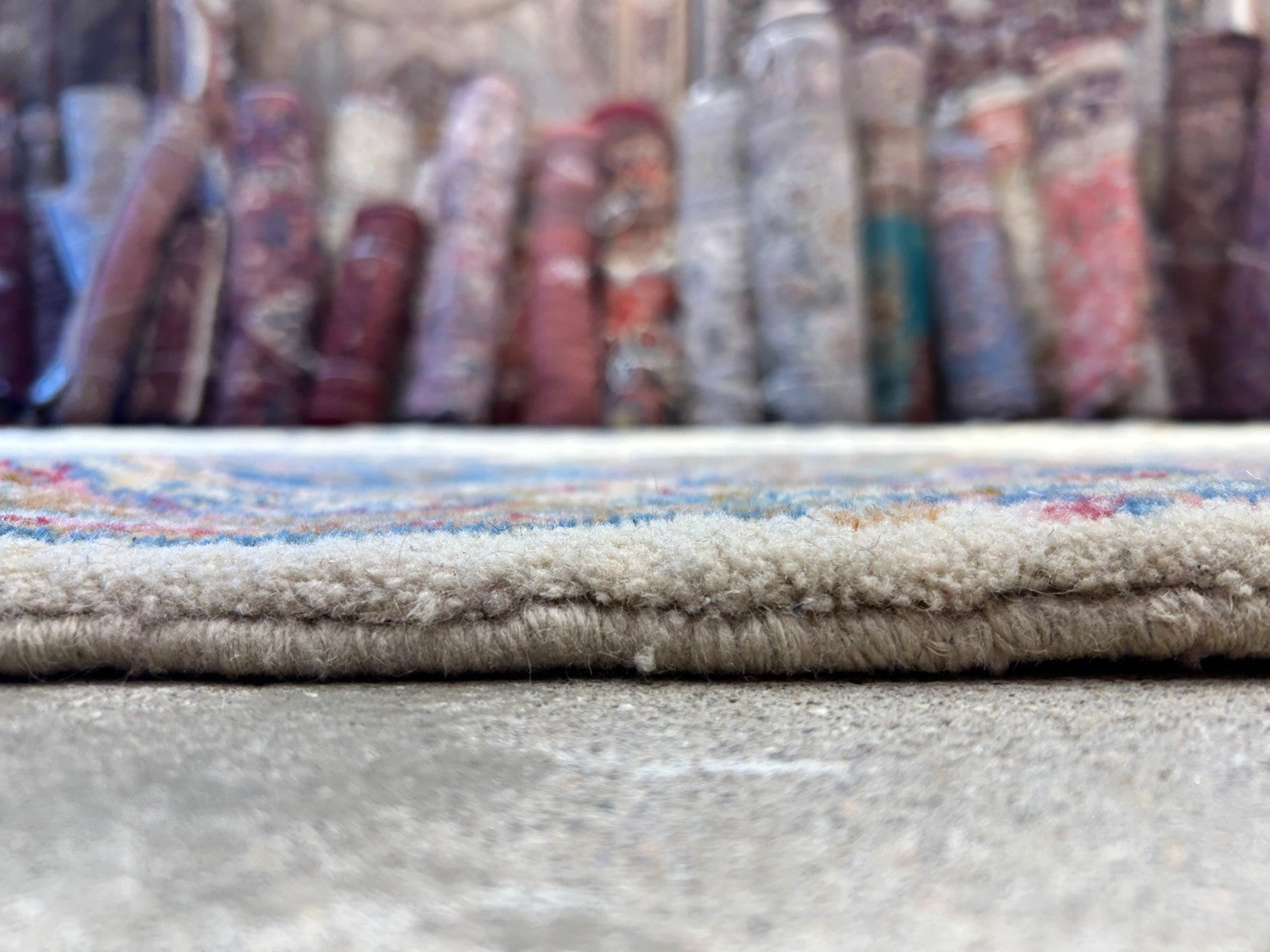 10'11"x14'9" Hand-Knotted 100% Wool Pile Kermane Area Rug - Carpet