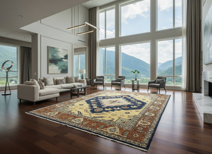 8’x10’1” Hand-Knotted 100% Wool Pile Indoserapi Area Rug - Carpet