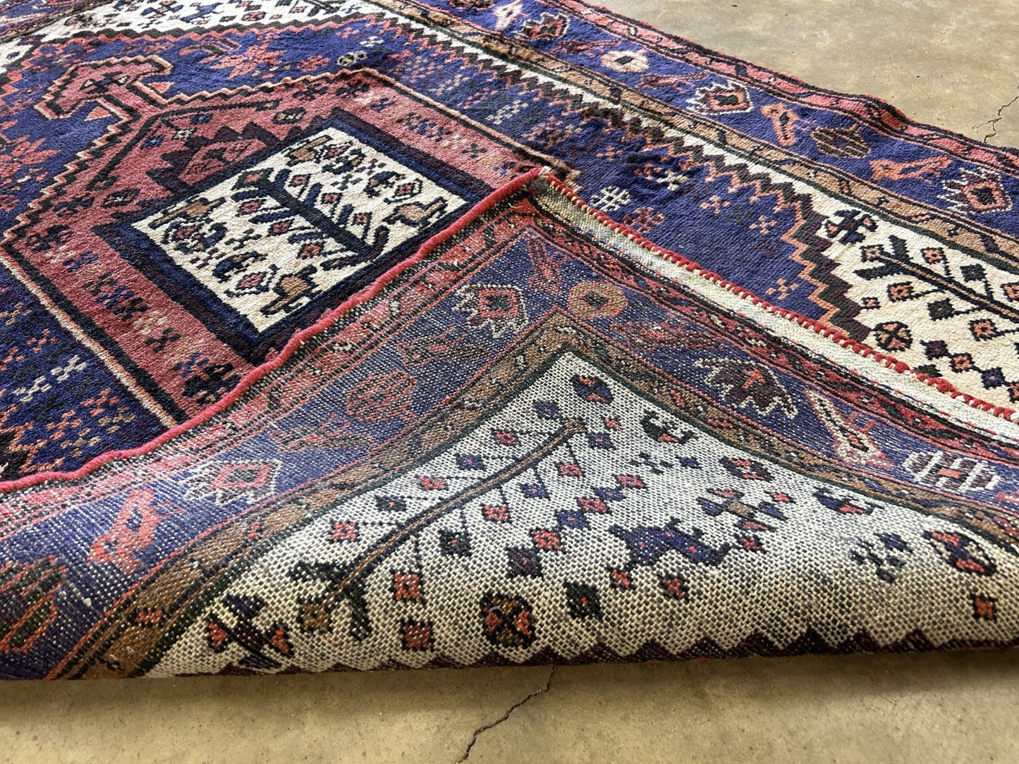 3'4"x5' Hand-Knotted 100% Wool Pile Herize Area Rug - Carpet