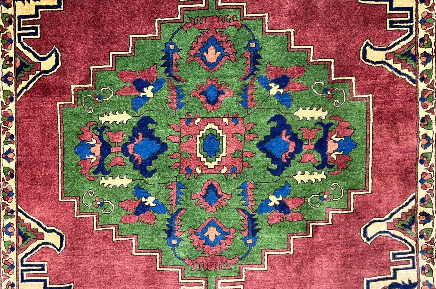 6'6"x 8'3" Hand-Knotted 100% Lamb Wool Carpet - Afghan Area Rug