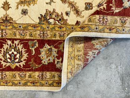 9'x12' Hand-Knotted 100% Wool Pile Kashane Design Carpet - Area Rug