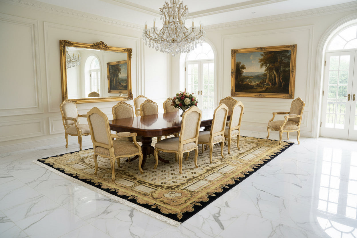 8’2”x10’1” Hand-Knotted 100% Wool Pile Oriental Area Rug - Carpet