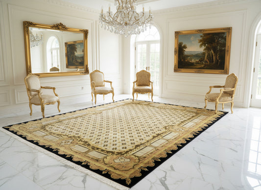 8’2”x10’1” Hand-Knotted 100% Wool Pile Oriental Area Rug - Carpet