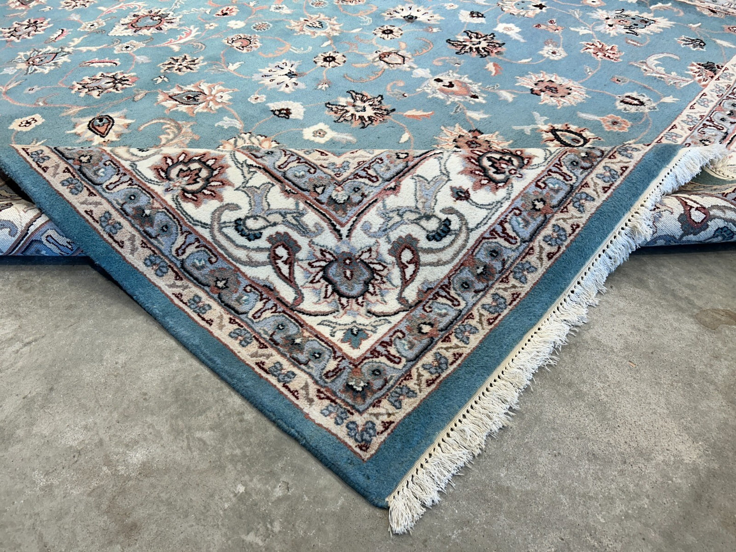 9'x12' Hand-Knotted 100% Wool Pile Kashane Design Carpet - Area Rug