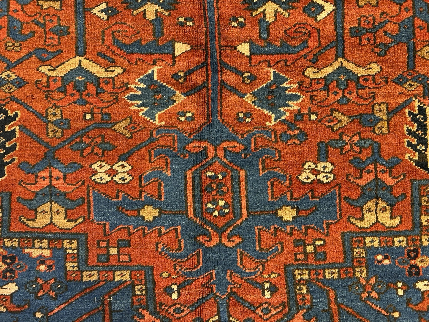 Collector Item- 7’9”x11’5” Antique Hand-Knotted 100% Wool Pile Serapie Area Rug