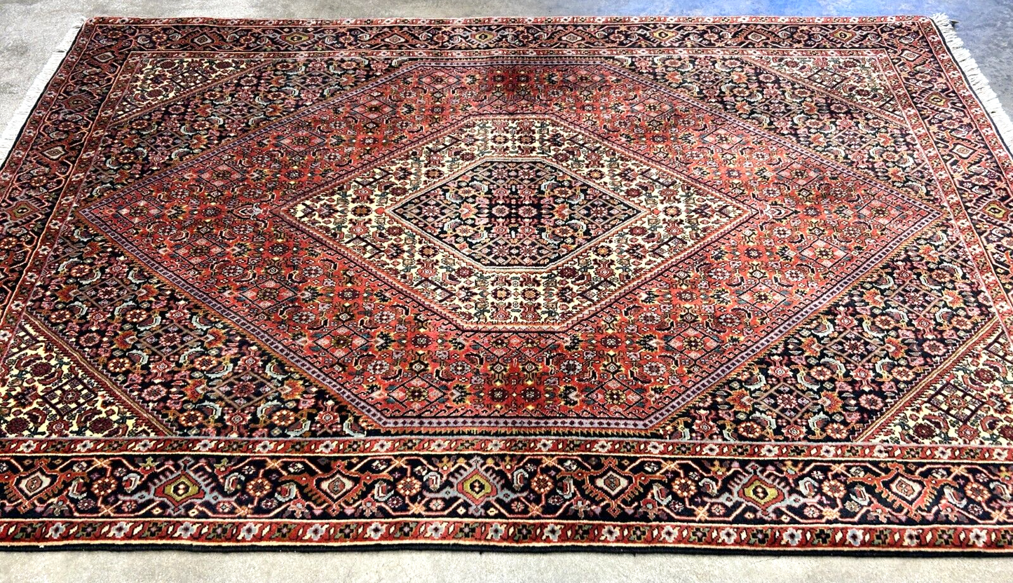 3'8"x5'8" Hand-Knotted 100% Wool Bidjare Carpet - Area Rug