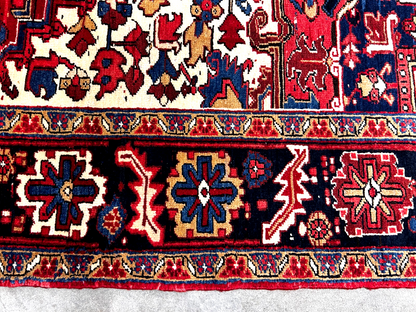 8'2" x 11'1'' Hand-Knotted 100% Wool Pile Herize Area Rug