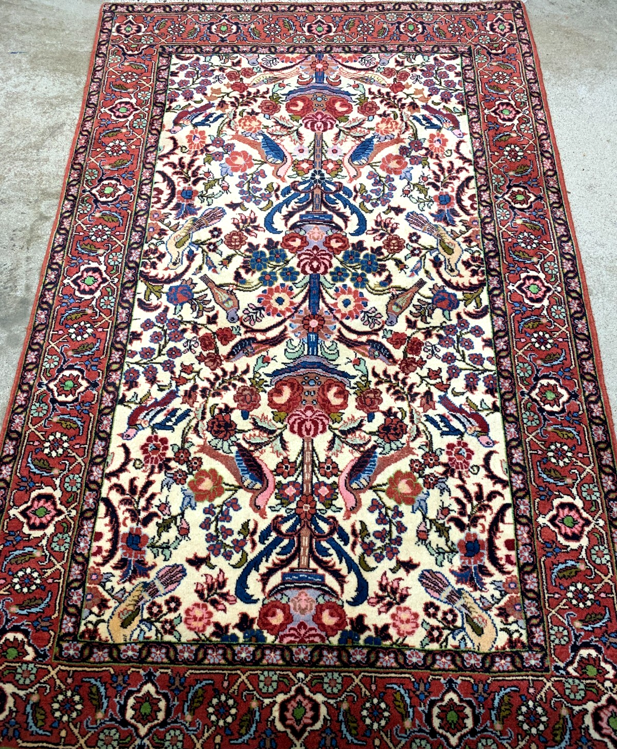 2'9"x4'6'' Hand-Knotted 100% Wool Pile Bidjare Area Rug - Area Carpet