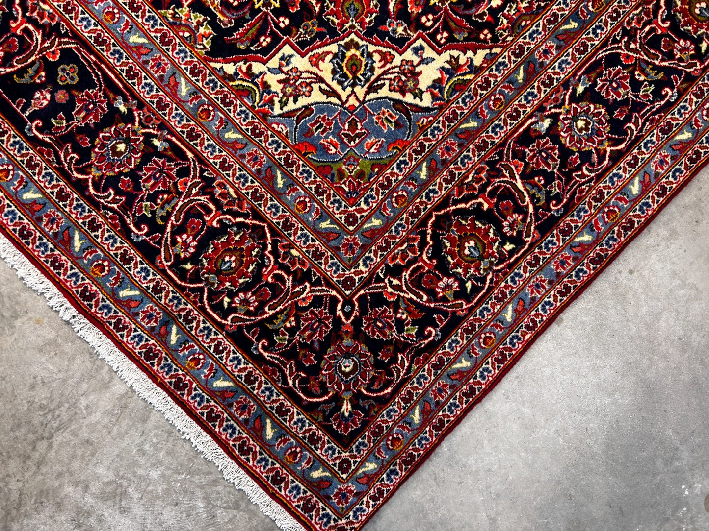 8'2"x12'4" Hand-Knotted 100% Wool Pile Kashane Area Rug - Carpet