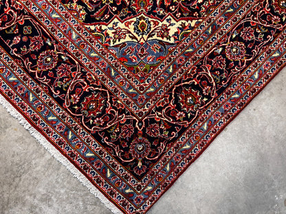 8'2"x12'4" Hand-Knotted 100% Wool Pile Kashane Area Rug - Carpet