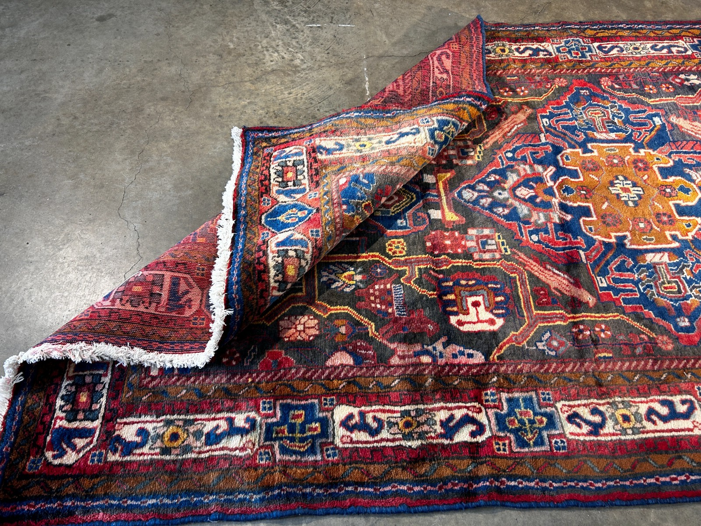 4'8" x 9'3" Hand-Knotted 100% Wool Pile Nahavande Area Rug - Carpet