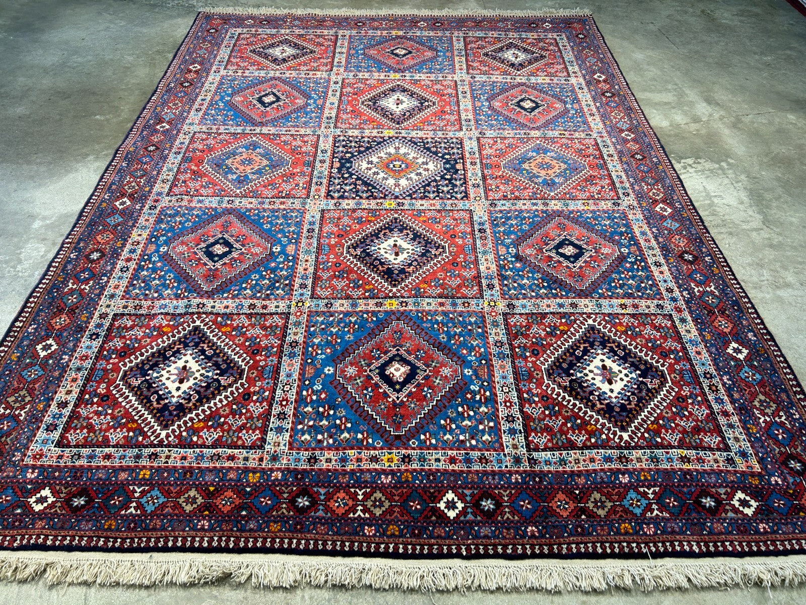 7'x9'7" Hand-Knotted 100% Wool Pile Yalame Carpet - Area Rug
