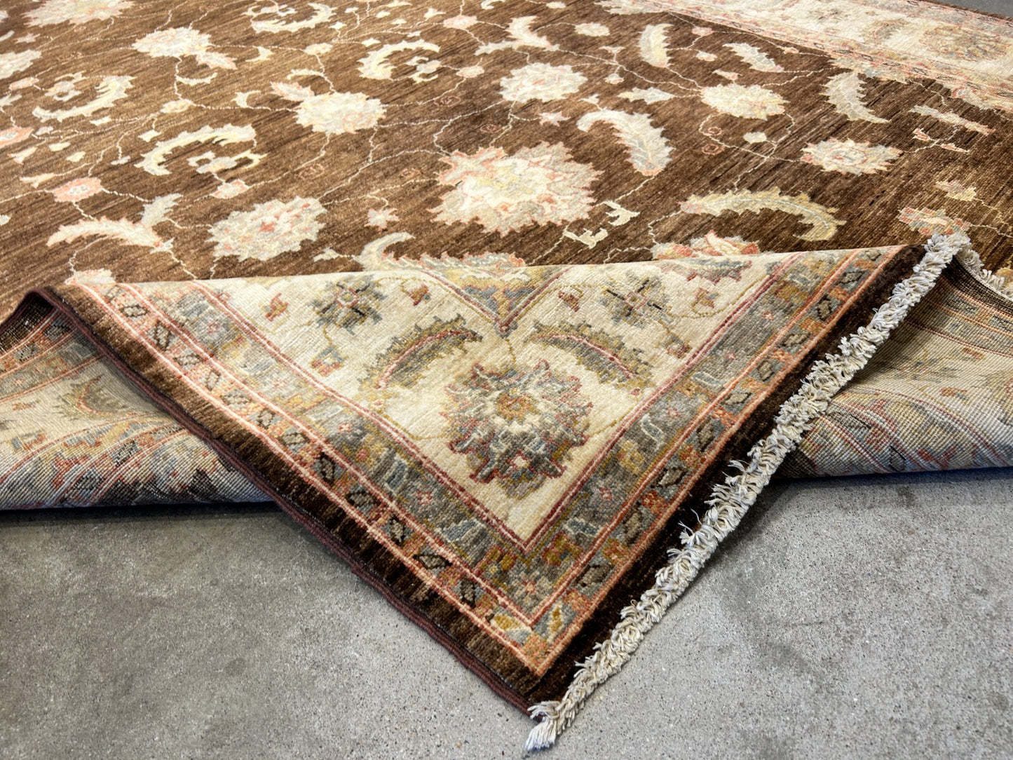 6'3"x9'7" Hand-Knotted 100% Wool Pile Peshawar Carpet - Area Rug