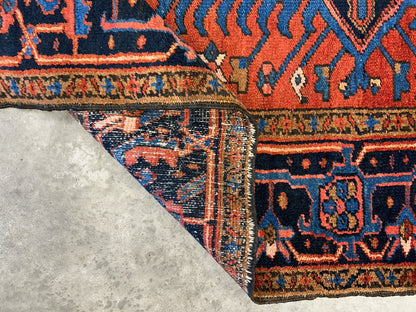 Collector Item- 7’9”x11’5” Antique Hand-Knotted 100% Wool Pile Serapie Area Rug