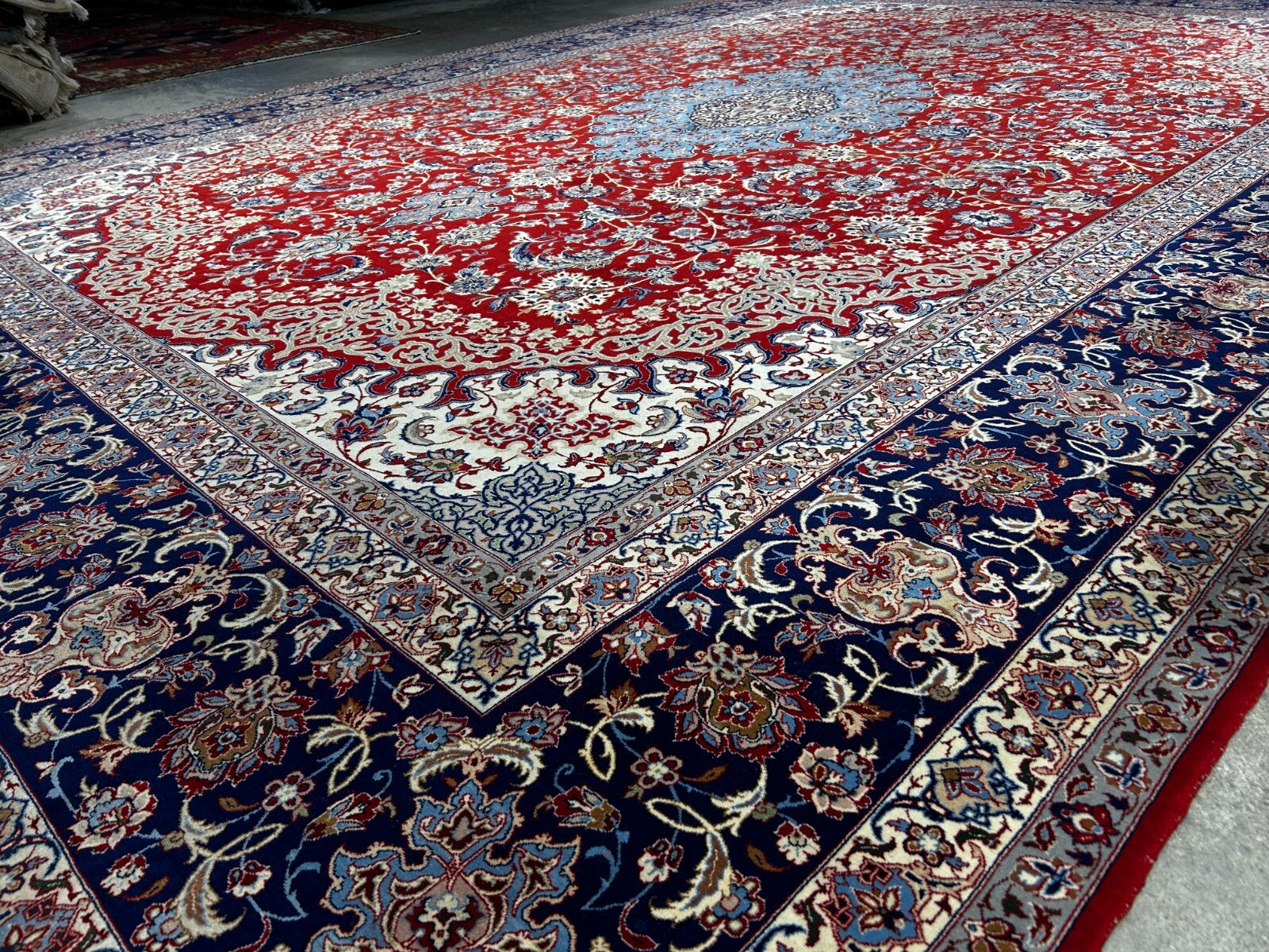 8'10"x12'4" Extra Fine Hand-Knotted Wool & Silk Isfahane Zolfaghari Rug