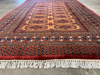 4'2"x6' Hand-Knotted 100% Wool Bokhara Area Rug - Carpet