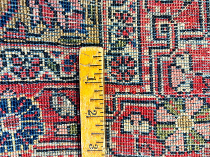Rare Antique _ 3'5"x5'3" Hand-Knotted 100% Wool Pile Sarouke Josan Area Rug