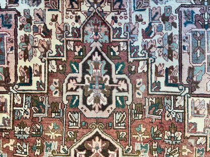 7'5"x11'5" Hand-Knotted 100% Wool Pile Herize Rug