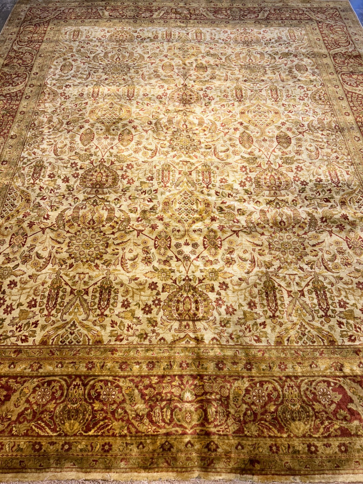 9'x11'9" Hand-Knotted 100% Wool Pile Oriental Rug