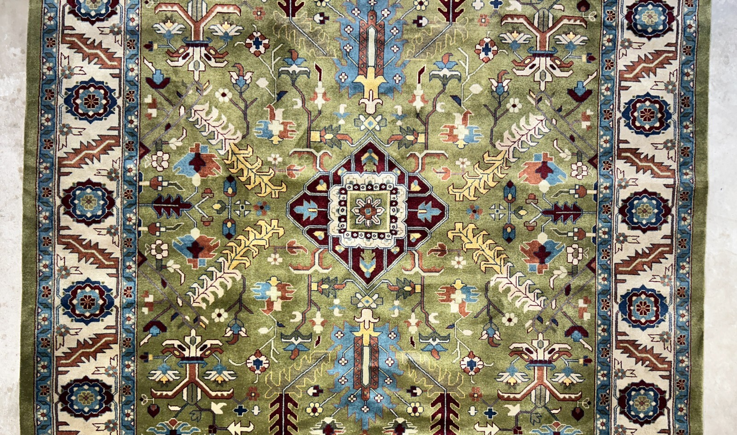 8'10"x11'8" Hand-Knotted 100% Wool Pile Oriental Rug