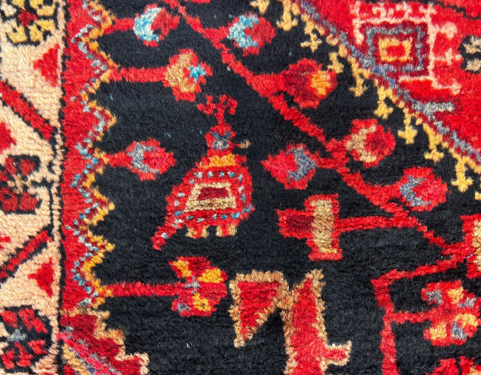 4'10" x 10'0" Hand-Knotted 100% Wool Pile Nahavande Area Rug - Carpet