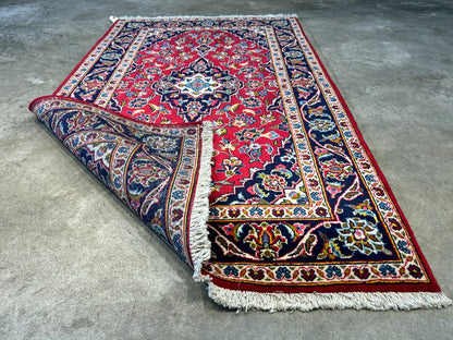 3'3"x5'6'' Hand-Knotted 100% Wool Persiane Kashane Area Rug