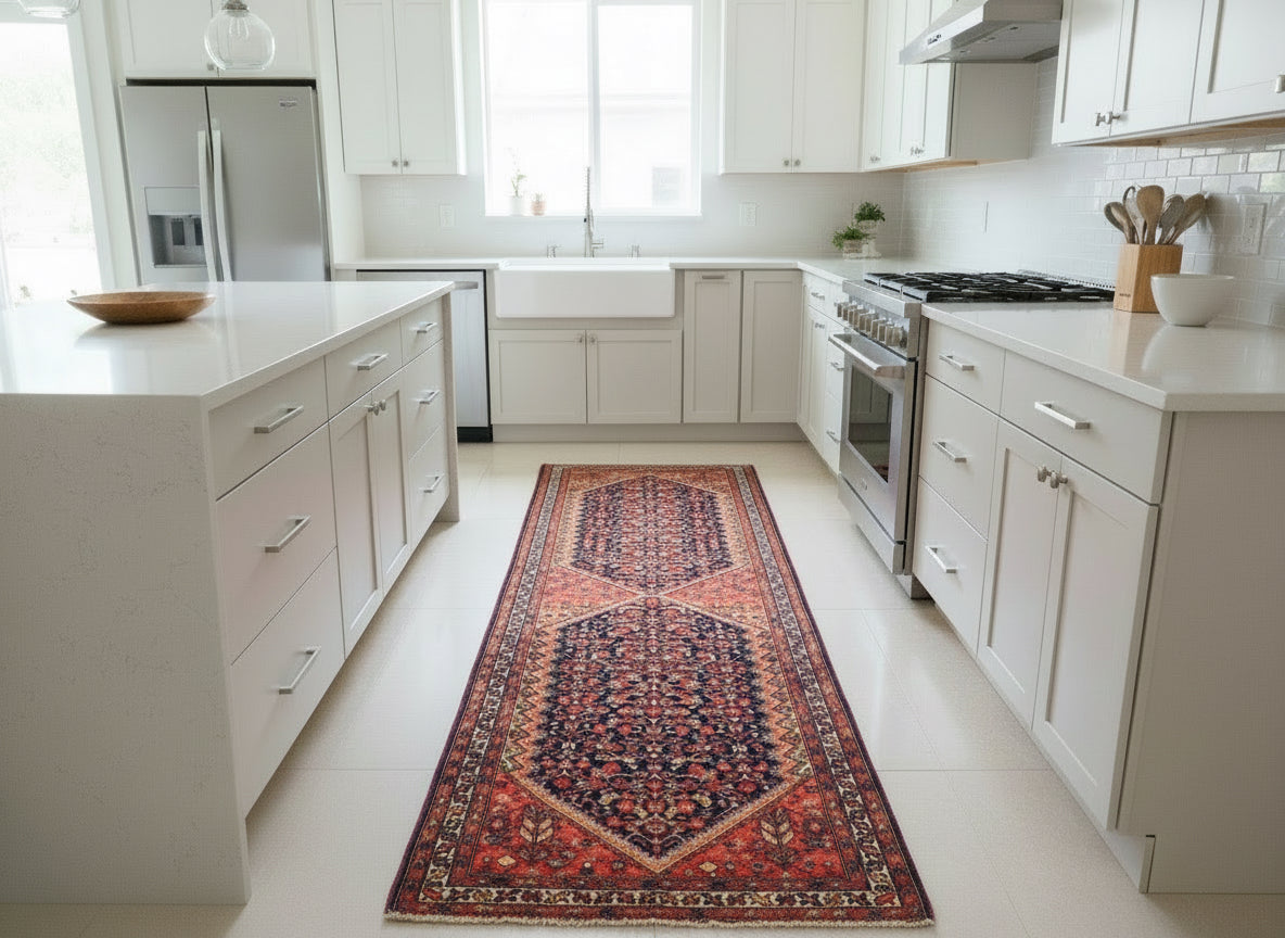 3'8" x 9'11" Hand-Knotted 100% Wool Pile - Malayere Runner