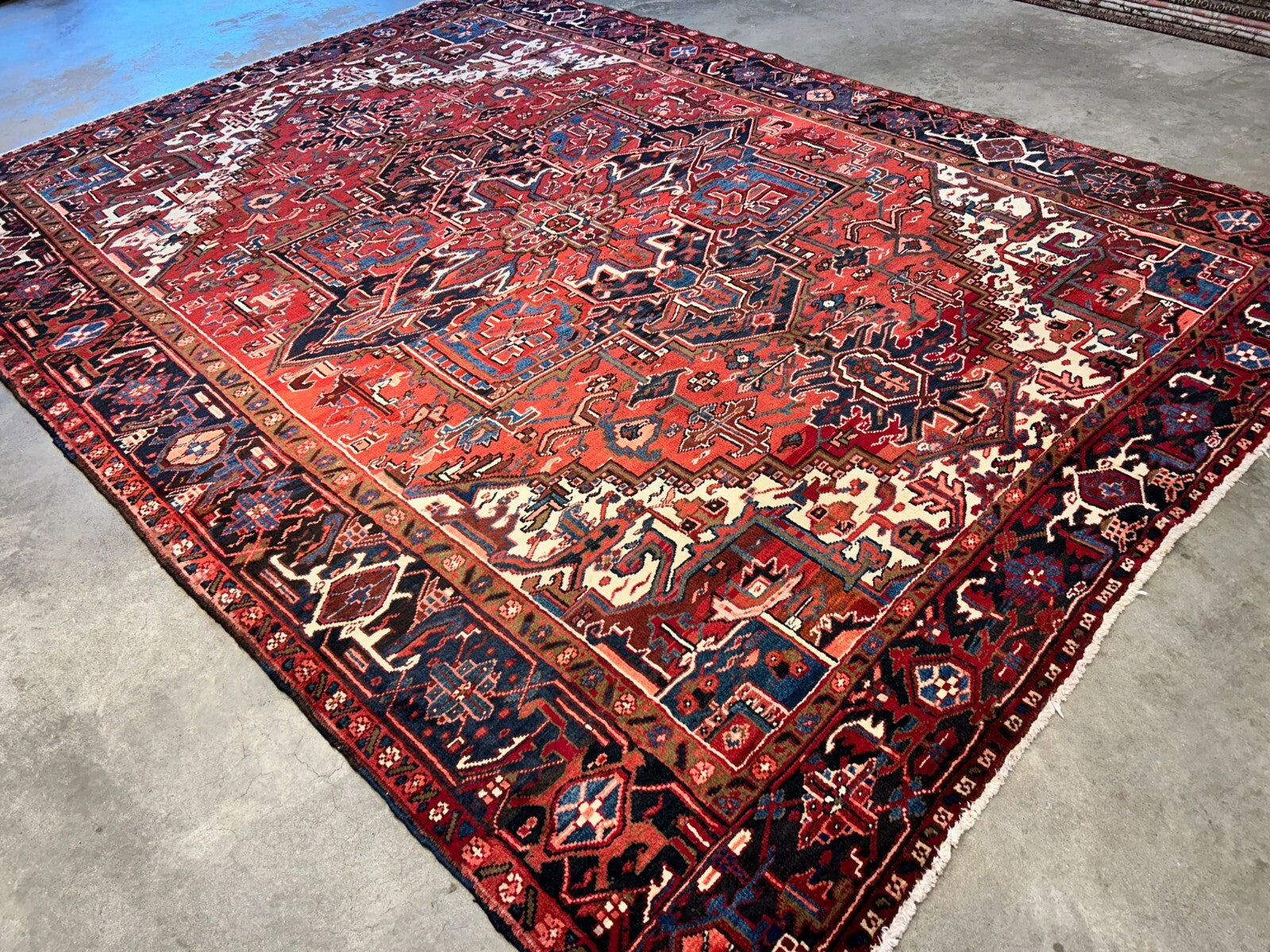 8'3"x11'4" Hand-Knotted 100% Wool Pile Herize Rug