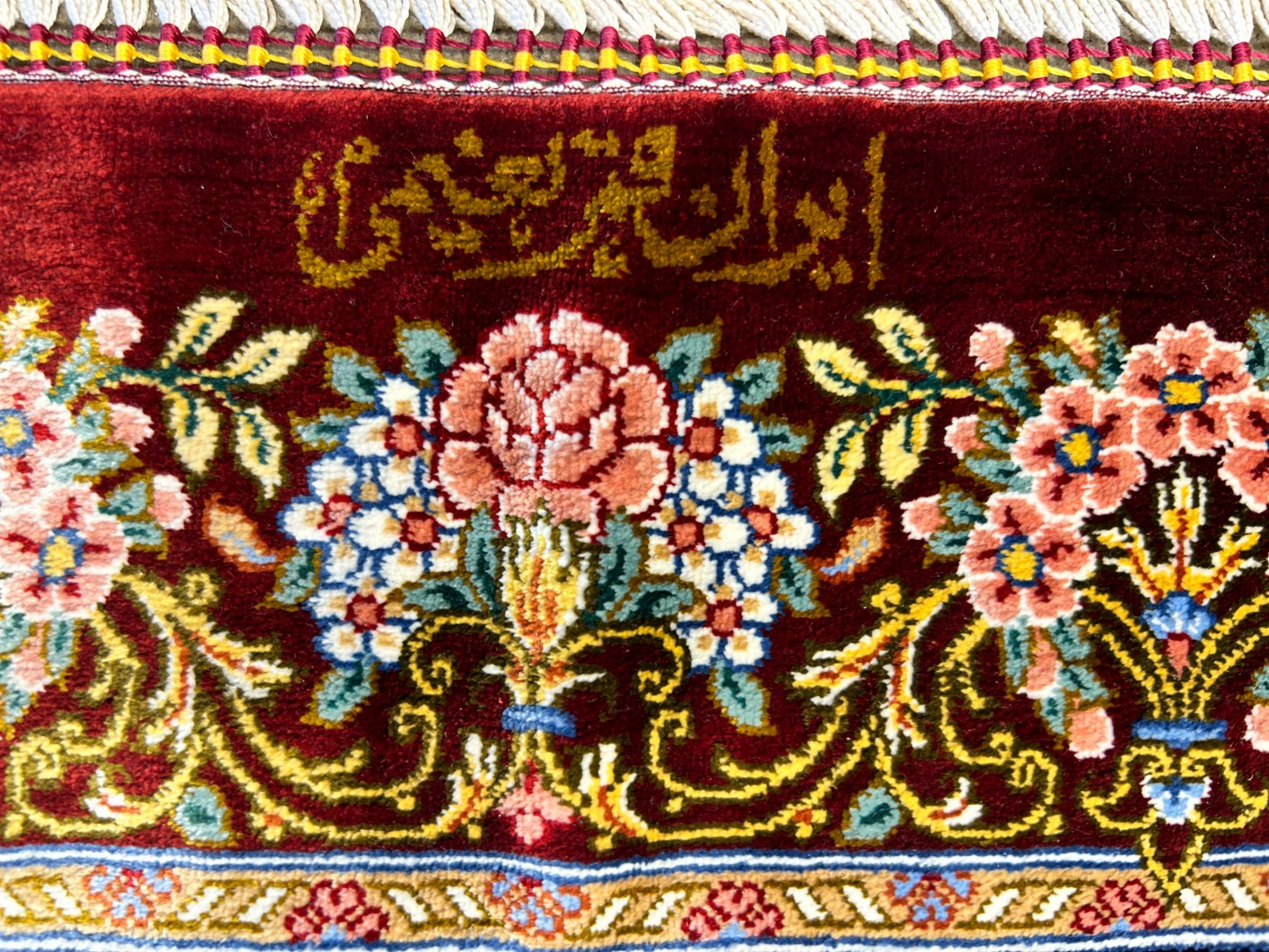 6'5"x9'10" Exquisite Hand-Knotted 100% Silk Qume Rug