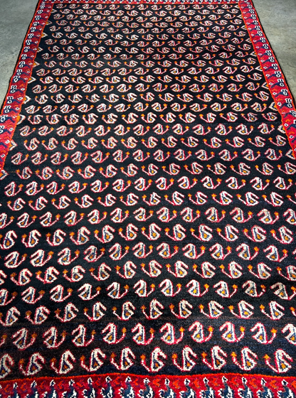 5' x 8'1" Hand-Knotted 100% Wool Pile Mosole Hamadane Area Rug - Carpet