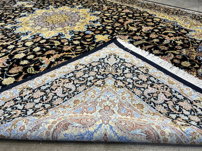 6'6"x10' Exquisite Hand-Knotted 100% Silk Qume Rug