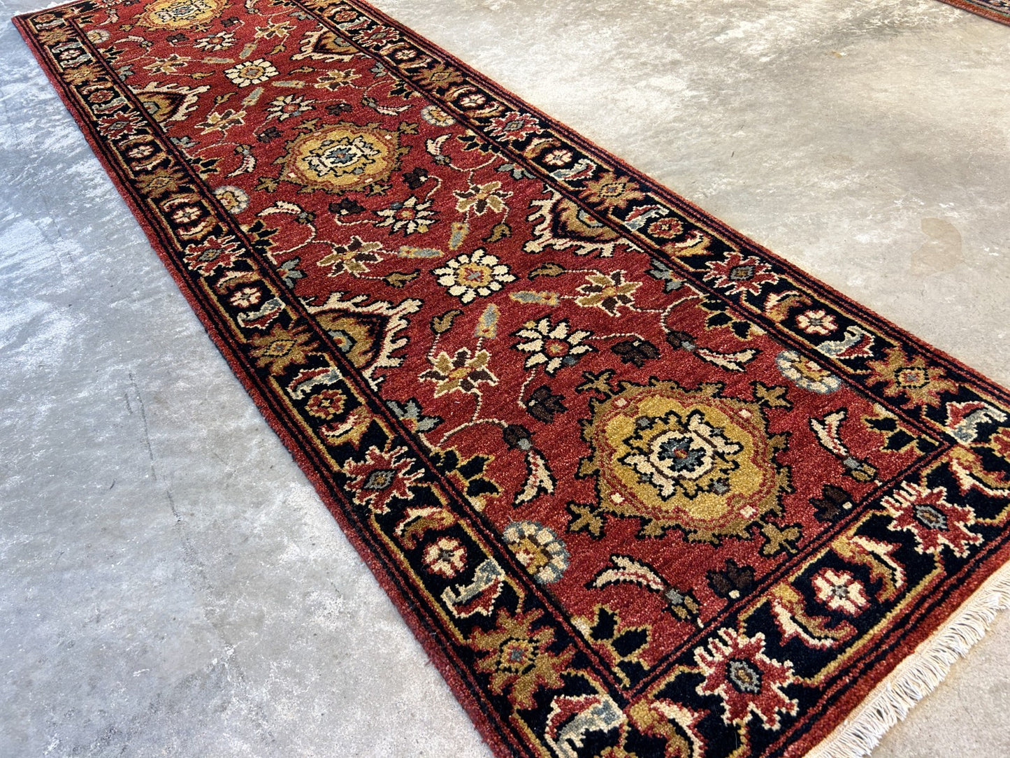 2'6"x8'1" Hand-Knotted 100% Wool Pile Runner Rug - Carpet