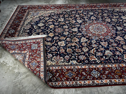 7'9"x12'8" Extra Fine Hand-Knotted Wool & Silk Isfahane Seirafian Rug