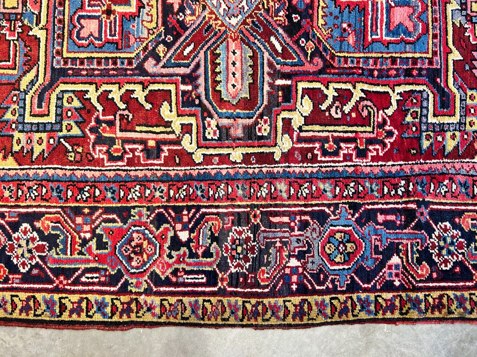 8'10"x12'1" Hand-Knotted 100% Wool Pile Herize Rug