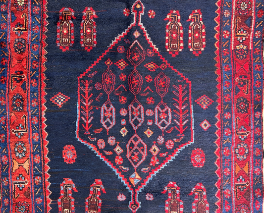 4'7" x 9'9'' Hand-Knotted 100% Lamb Wool Bidjare Area Rug
