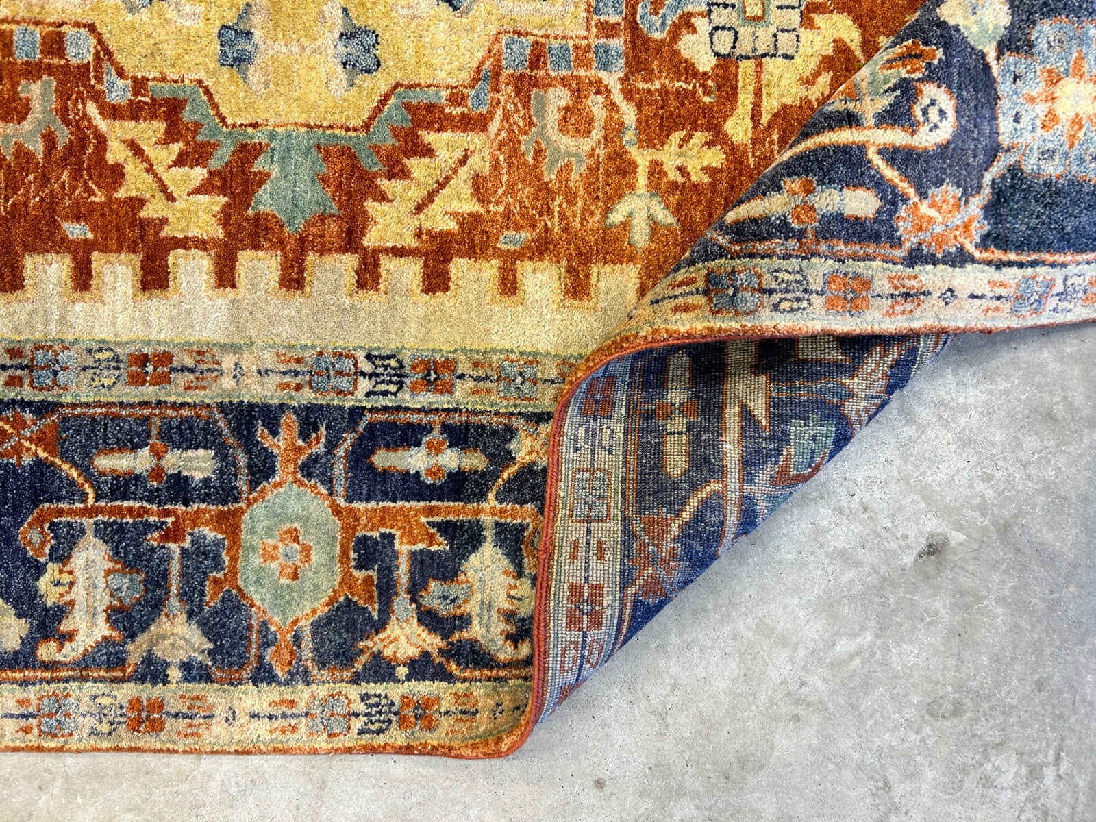 9'x12' Hand-Knotted 100% Lamb Wool Serapie Design Carpet - Area Rug