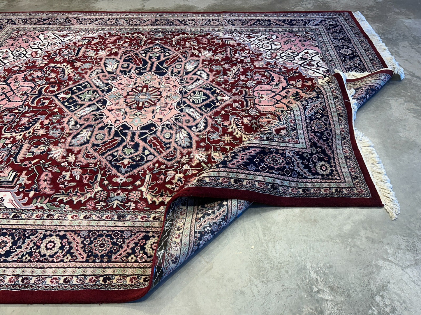 9'x11'9" Hand-Knotted 100% Wool Pile Herize Rug