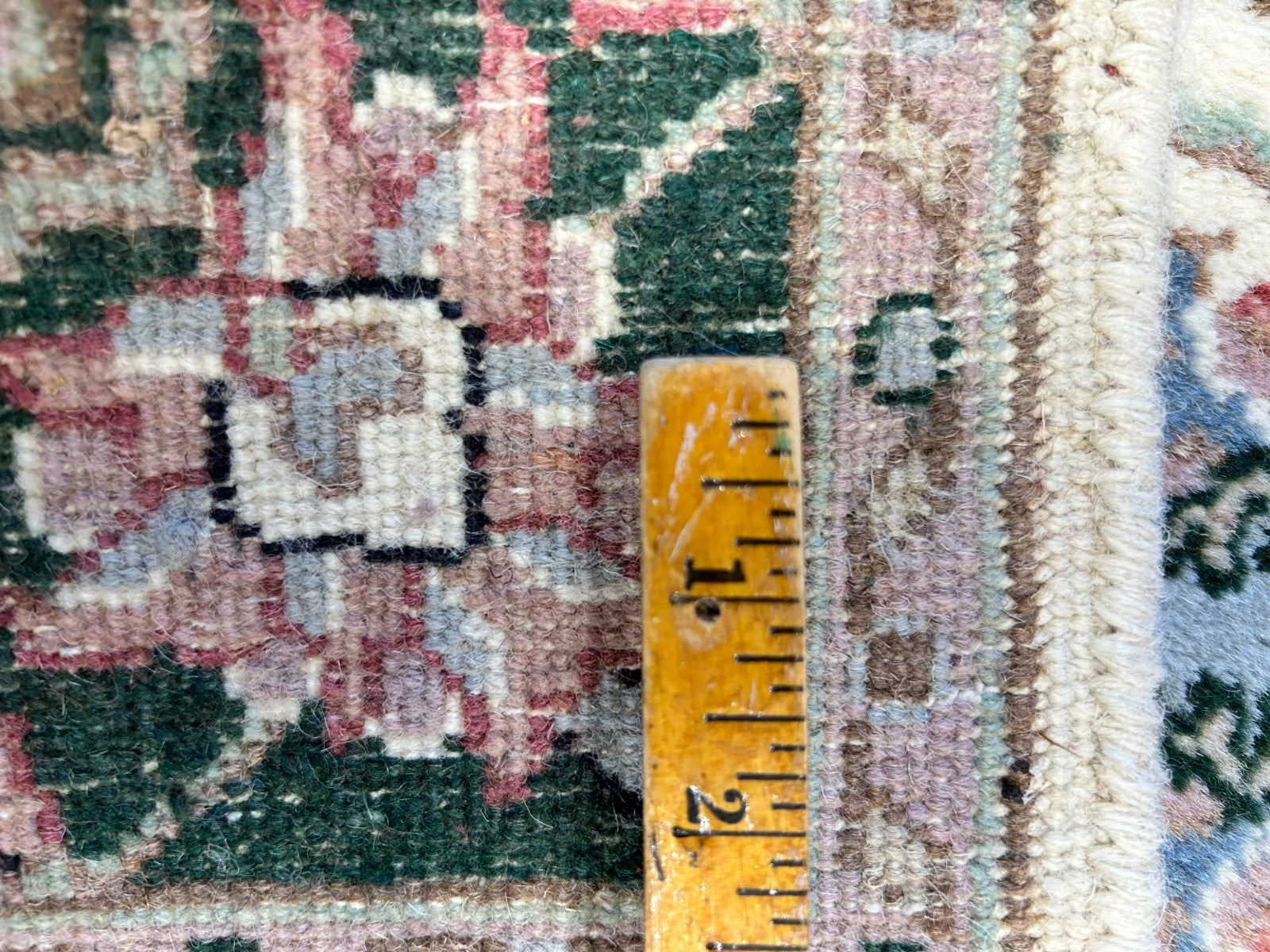 2'1"x5'1" Hand-Knotted 100% Wool Pile All-Over Area Rug