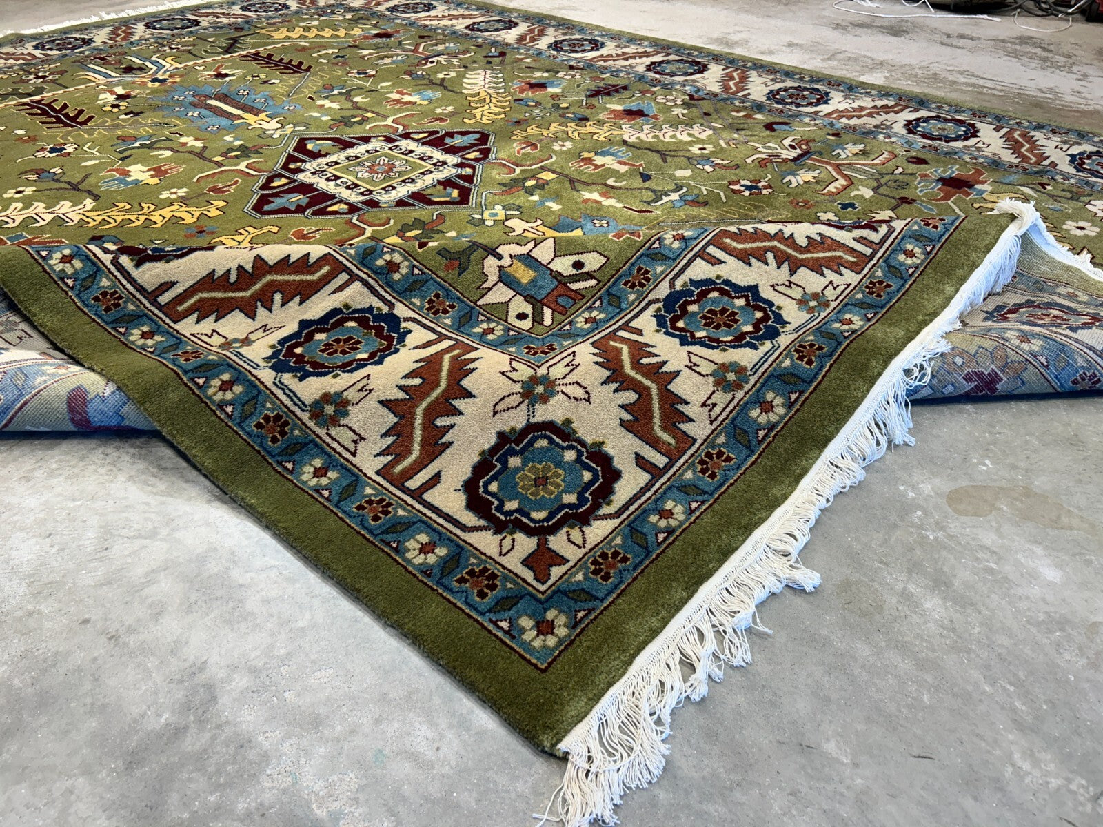 8'10"x11'8" Hand-Knotted 100% Wool Pile Oriental Rug