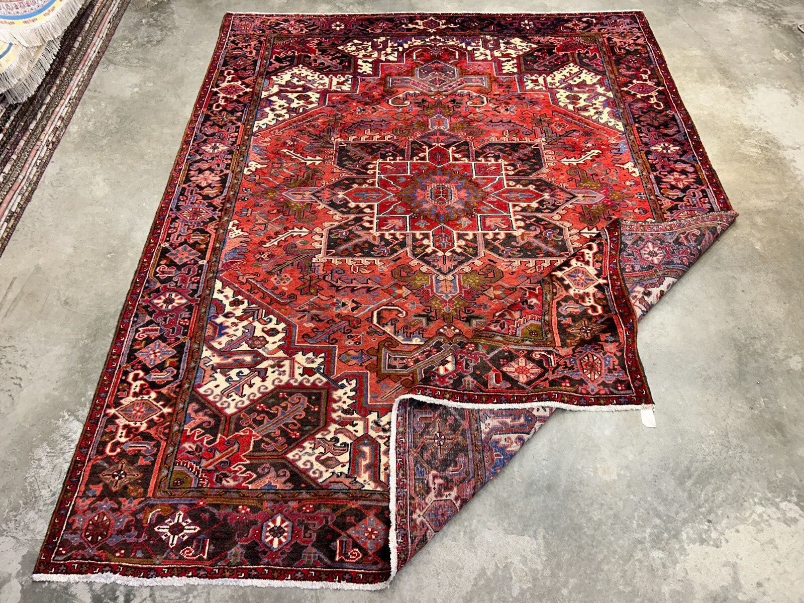 8'9"x11'4" Hand-Knotted 100% Wool Pile Herize Rug